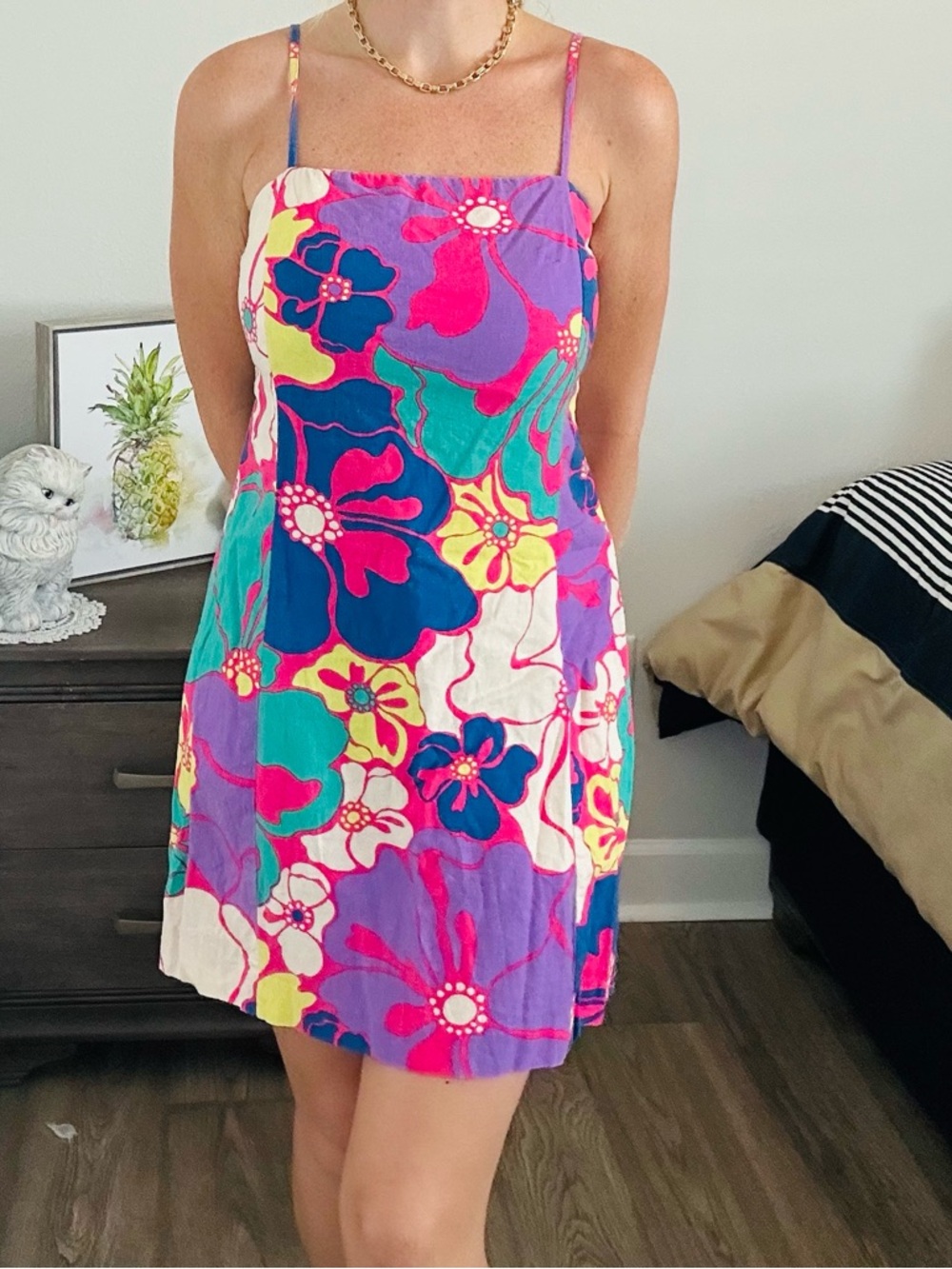 GAP Floral Sundress in Pink, Purple, Teal, Navy & Yellow